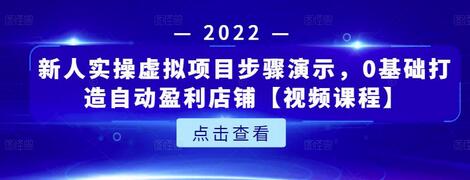 新人实操虚拟项目步骤演示，0基础打造自动盈利店铺【视频课程】-蜗牛学社