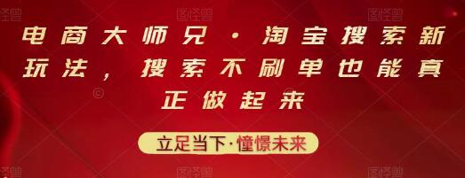 电商大师兄·淘宝搜索新玩法，搜索不刷单也能真正做起来-蜗牛学社