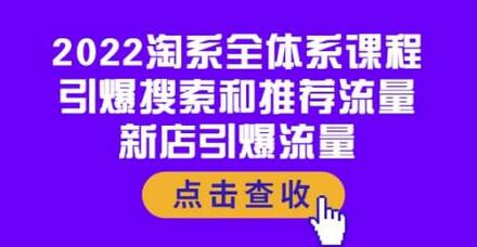 2022淘系全体系课程：引爆搜索和推荐流量，新店引爆流量-蜗牛学社