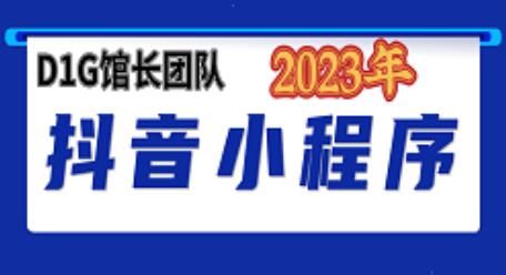 抖音D1G馆长 2023年收费990的小程序变现新玩法-鲤鱼笔记