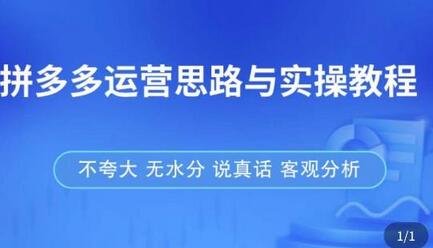 拼多多店铺运营思路与实操教程，快速学会拼多多开店和运营，少踩坑，多盈利-鲤鱼笔记