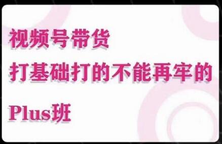 大播汇·视频号带货Puls班，视频号底层逻辑，起号自然流鱼塘等玩法-鲤鱼笔记