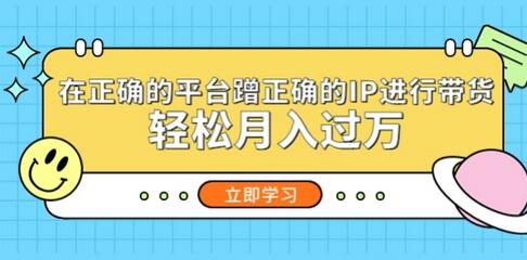 在正确的平台蹭正确的IP进行带货，轻松月入过万-鲤鱼笔记