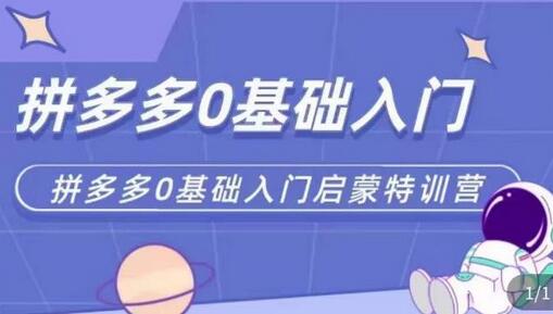 拼多多运营0-1实操特训营，拼多多0基础入门，从基础到进阶的可实操玩法-鲤鱼笔记