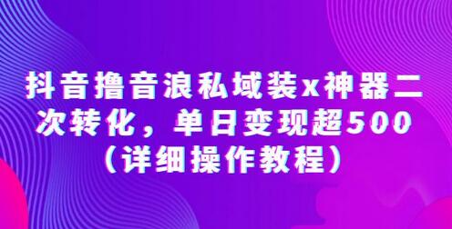 抖音撸音浪私域装x神器二次转化，单日变现超500（详细操作教程）-鲤鱼笔记