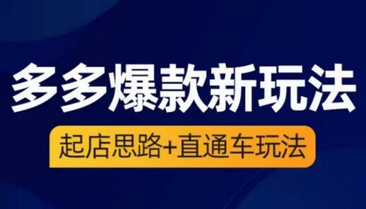 海神·多多爆款新玩法，​起店思路+直通车玩法（3节精华课）-鲤鱼笔记