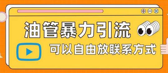 油管暴力引流，可以自由放联系方式-鲤鱼笔记