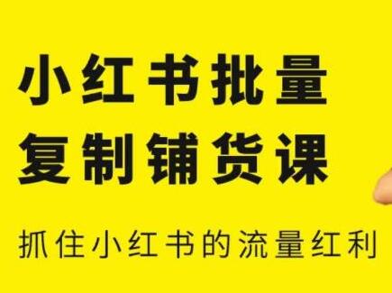 张宾·小红书批量复制铺货课，抓住小红书的流量红利 （更新2023年6月）-蜗牛学社