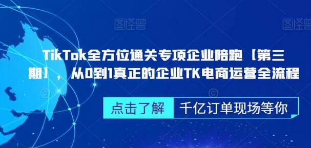 TikTok全方位通关专项企业陪跑【第三期】，从0到1真正的企业TK电商运营全流程-鲤鱼笔记