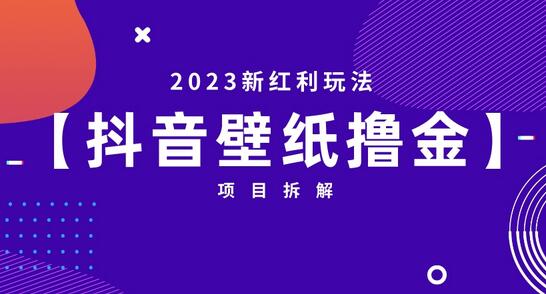 2023新红利玩法：抖音壁纸撸金项目-鲤鱼笔记