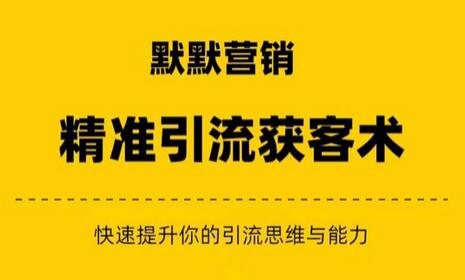 默默营销·精准引流+私域营销+逆袭赚钱（三件套）快速提升你的赚钱认知与营销思维-蜗牛学社