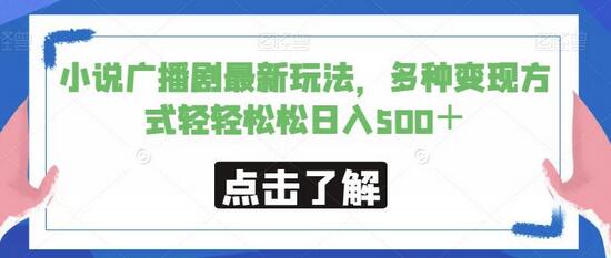 小说广播剧最新玩法，多种变现方式轻轻松松日入500＋-鲤鱼笔记