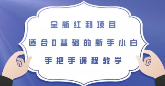 全新红利项目，适合0基础的新手小白，手把手课程教学-蜗牛学社