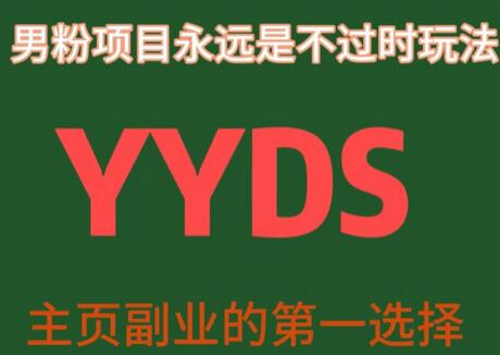 YYDS男粉项目永远是不过时玩法，主业副业的第一选择-鲤鱼笔记