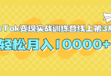 龟课TIKTOK变现实战训练营线上第3期，轻松月入10000+-蜗牛学社