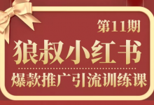 狼叔小红书爆款推广引流训练课第11期，手把手带你玩转小红书-蜗牛学社