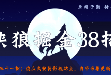 侠狼掘金38招第31招傻瓜式安装影视站点，自带采集更新功能-蜗牛学社