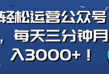 轻松运营公众号，每天三分钟月入3000+！【视频教程】-蜗牛学社