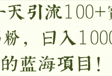 一天引流100+宝妈粉，日入1000+的蓝海项目！【视频教程】-蜗牛学社