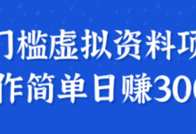 无门槛虚拟资料项目，操作简单日赚300+！【视频教程】-蜗牛学社