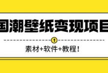 国潮壁纸变现项目，新手可操作日赚200+【素材+软件+教程】-蜗牛学社