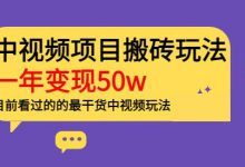 老吴·中视频项目搬砖玩法，一年变现50w，目前看过的的最干货中视频玩法-蜗牛学社